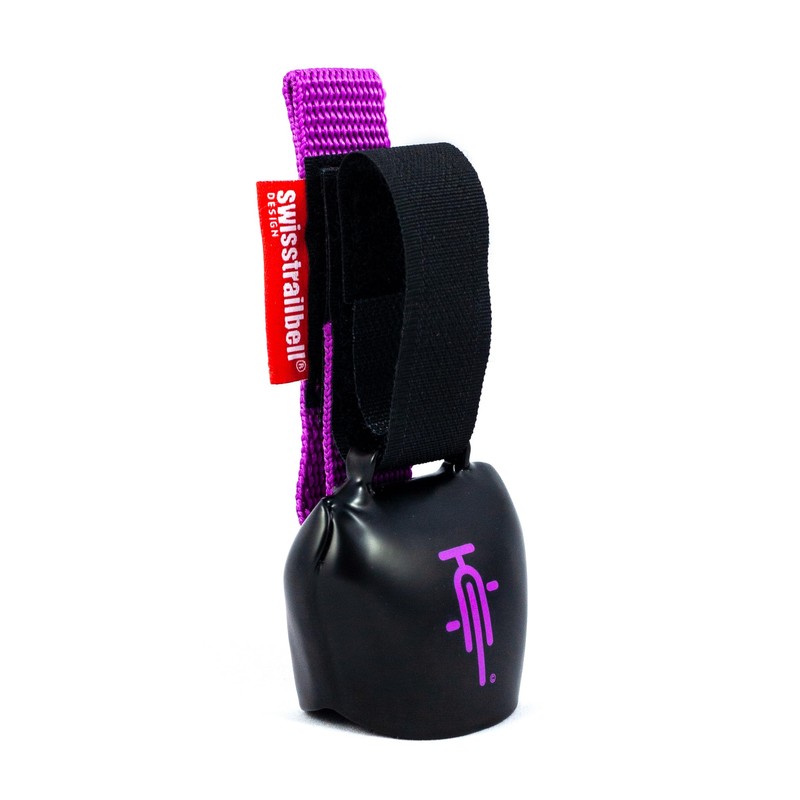swisstrailbell® Mexico Edition Deep Black: PurpleBike, Purple Band, Bicycle Bell,