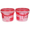 2 Pack Small Christmas Treat Bucket with Lids and Handle