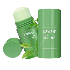 2 Stück Green Mask Stick,Green Grüne Tee -Reinigungsmaskenstock,Deep Cleansing Smearing Mask, Moisturizing Nourishing Skin,Reduzierung von Mitessern,für Alle Hauttypen