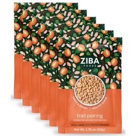 Ziba Foods Trail Pairing - Sweet Apricot Kernels & Dried Mulberries Mix - Non-GMO, Vegan, Whole 30 Friendly & Paleo - High in Fiber, Iron & Immune Boosting Antioxidants - Sweet & Savory, Pack of 6