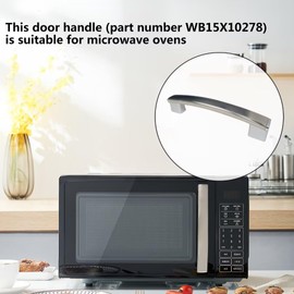 WB15X26821 Replacement Microwave Door Handle Fit for GE PVM9179SK1SS PVM9179SK2SS PVM9215SK1SS PVM9215SK2SS PVM9215SK3SS 4464467 AP6024408 PS11736302 EAP11736302