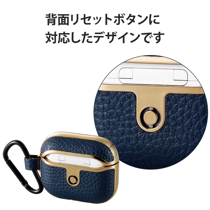 Elecom AVA-AP3UCMNV Soft Leather Case for AirPods 3rd Generation (2021