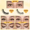 QUEWEL Magnetic Eyelashes, 2 Pairs Natural Look Reusable Magnetic Lashes