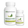 BiOptimizers MassZymes Digestive Enzymes (120 Capsules) and P3-OM Probiotic &