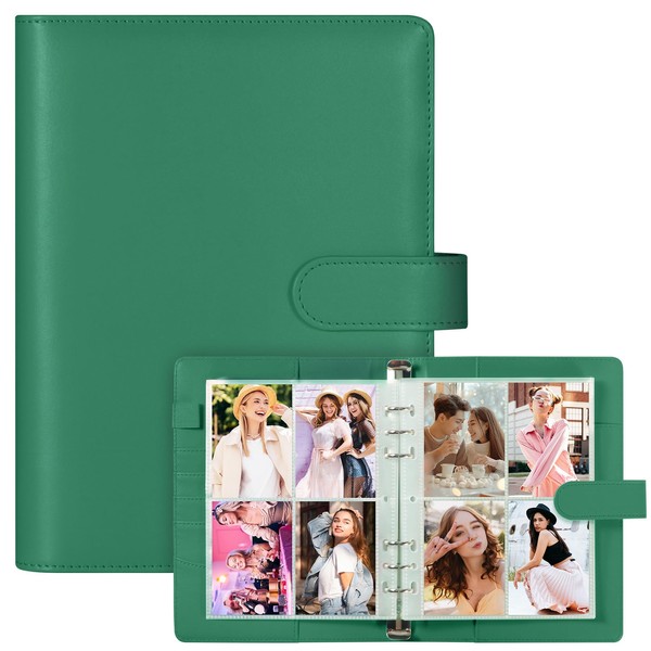 A5 Photocard Holder and Binder, PU Leather 6-Ring Album with