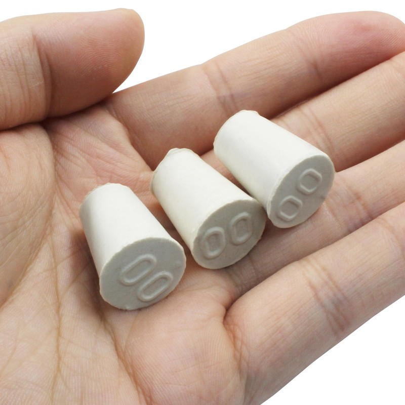 Bonsicoky 10 Pack Solid Rubber Stoppers - 00# Tapered Shaped