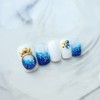 Aqua Ball Glitter Handmade Nail Tip - Square / 아쿠아볼