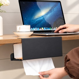 Under-Cabinet Paper Towel Holder for Kitchen and Bathroom – Space-Saving Iron Tissue Dispenser with Open Storage Design for Everyday Use