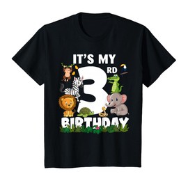 It's My 3rd Birthday Zoo Jungle Safari 3 Years Old Birthday T-Shirt