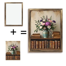 Nature Theme 20x30 Wood Frame Painting for Home Interior Decorsize: 20*30cm/10*12Inch, color: Brown