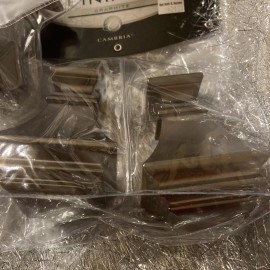 Cambria Premier Graphite Finials Curtain Rod Ends- Park Square Style-set.New!