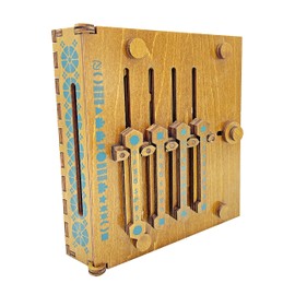 Project Genius: True Genius - Caesar's Codex, Wood Brainteaser Puzzle, Based on Ancient Artifacts, Play and Then Display, For Ages 14 and up