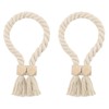 CHAOTEMAI 2 PCS Magnetic Curtain Tie Backs, Linen Fabrics Tie