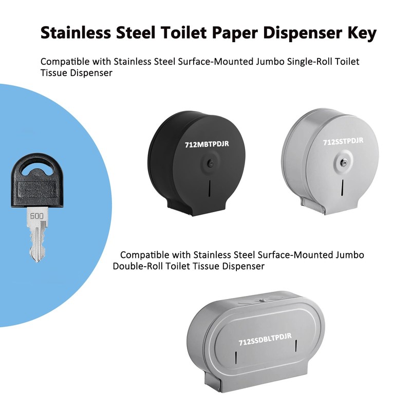 KLIVYA Paper Towel Dispenser Key,Stainless Steel Toilet Paper Dispenser Key