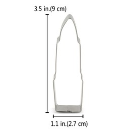 LILIAO Wedding Cookie Cutter Set, 6-pc, Rose, Wedding Dress, Dimond Ring, High Heel Shoe, Lipstick and Champagne Glass, Stainless Steel