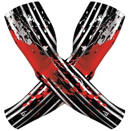 Cooling Compression Arm Sleeves for Men, Women, Youth Sports - UV Sun Protection & Tattoo Cover Up Forearm Sleeve - 1 Pair