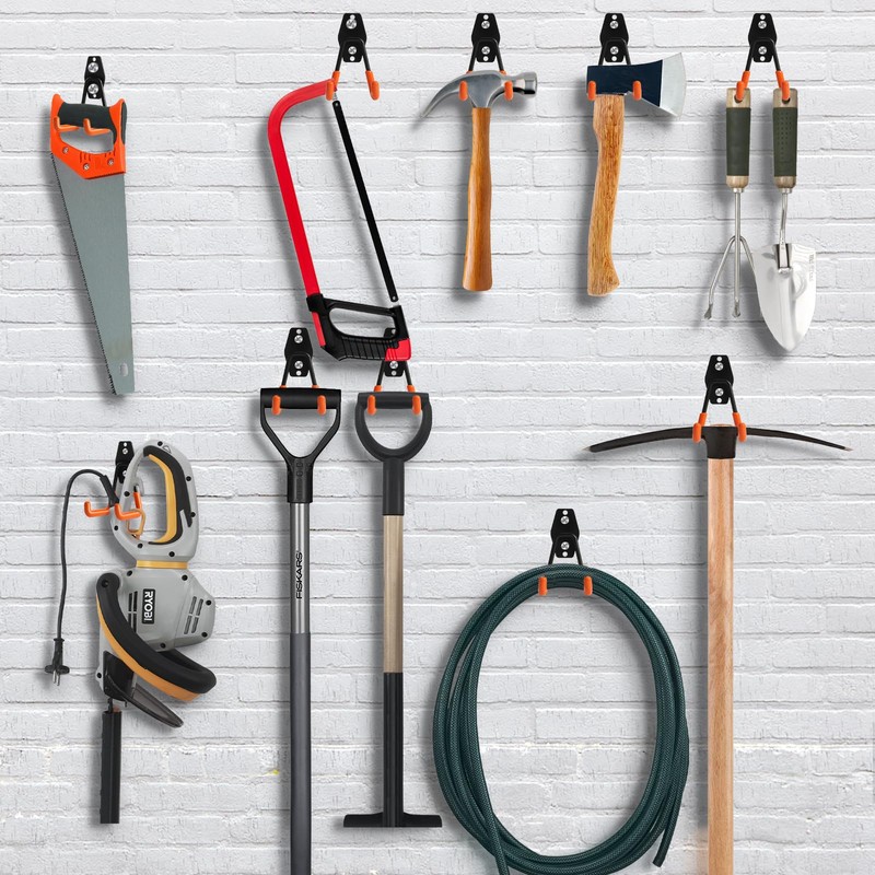 KURUI Heavy Duty Garage Hooks for Hanging, 2 Pack Metal
