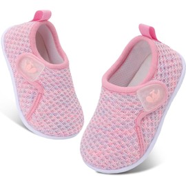 relxfeet Zapatos de Malla Transpirable para bebé,Suaves,Comodos,Lavables, Antideslizantes,Primeros Caminantes, 6-48 Meses.para Toda Epoca/Estación del Año Rosa 14 CM