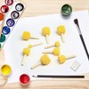 50 Pcs Round Foam Brushes - Washable Sponges with Wooden