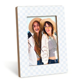 Blue Plaid Friends Picture Frame 4x6 for Desk Table Room