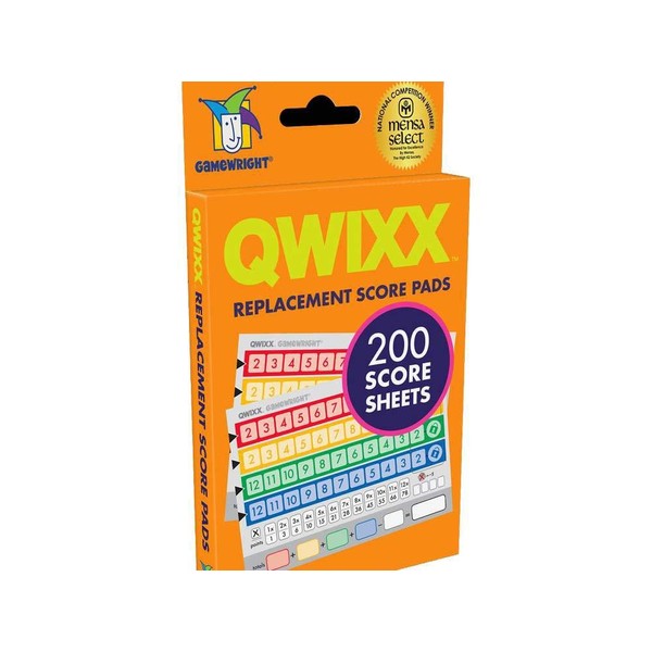 Gamewright Qwixx, Replacement Score Cards Action Game Multi-colored 1 Pack