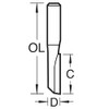 Trend Professional Single Flute Cutter, 1/4 Inch Shank, 1.5mm Cut