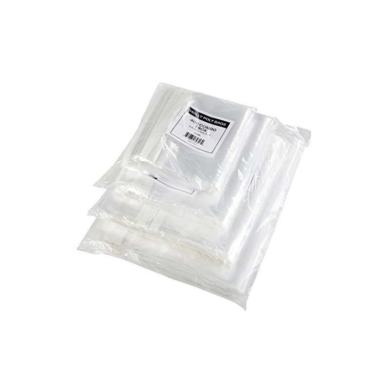 100 Clear Poly Bags - 11x14 - Strong Self Seal