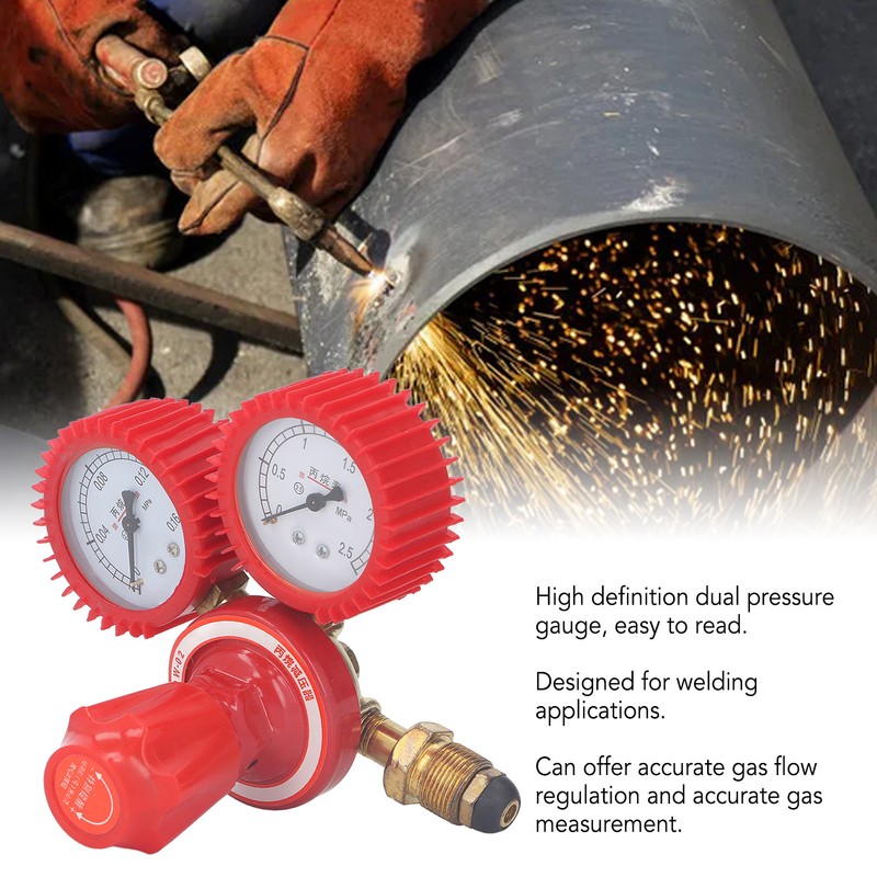 Welder Gas Regulator TIG Propane Gauge Flow Meter Valve Flowmeter