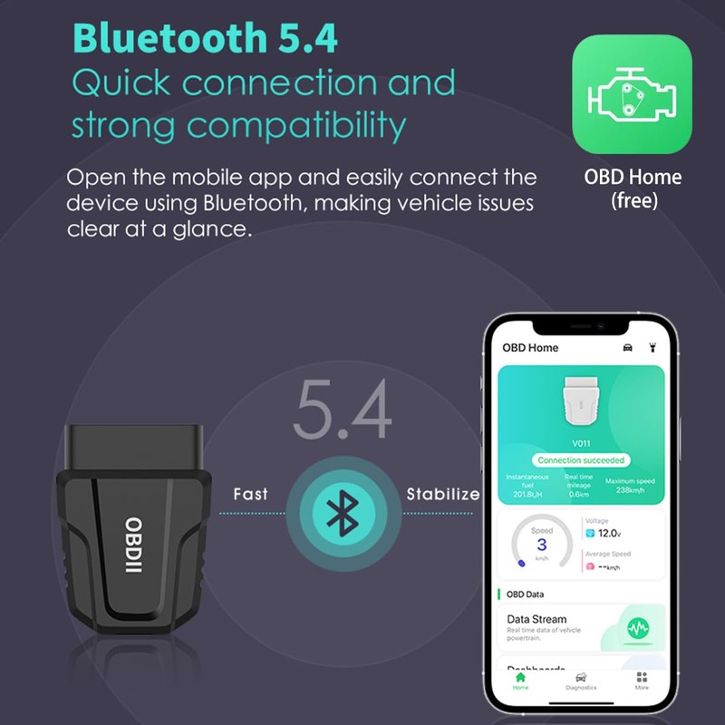 OBD2 Bluetooth 5.4 Diagnostic Tool Car 35900 Code Definitions OBD-ii