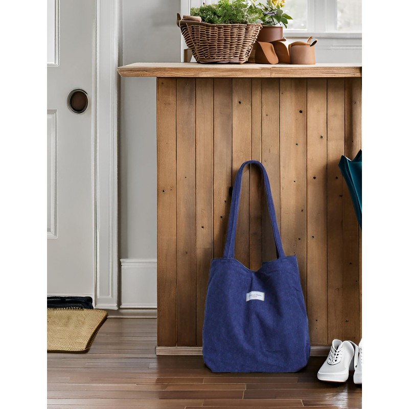 Florence Happy @ England Cambridge ElChic-Thicken Corduroy Tote Bag with
