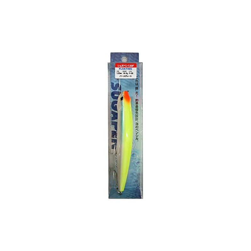 Bassday Lure Sugapen 120F P-06 Pearl Chart