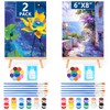 24 PCS Acrylic Paint Set, 2Pack Art Canvas with Easel