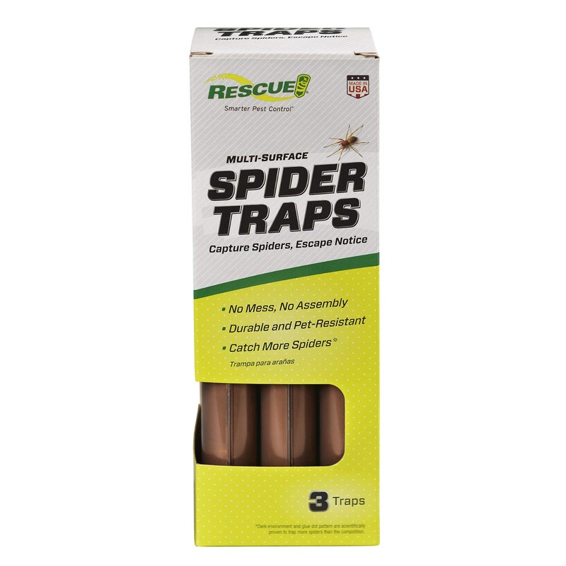 RESCUE! Spider Traps – Catches Brown Recluse, Hobo Spiders, Black