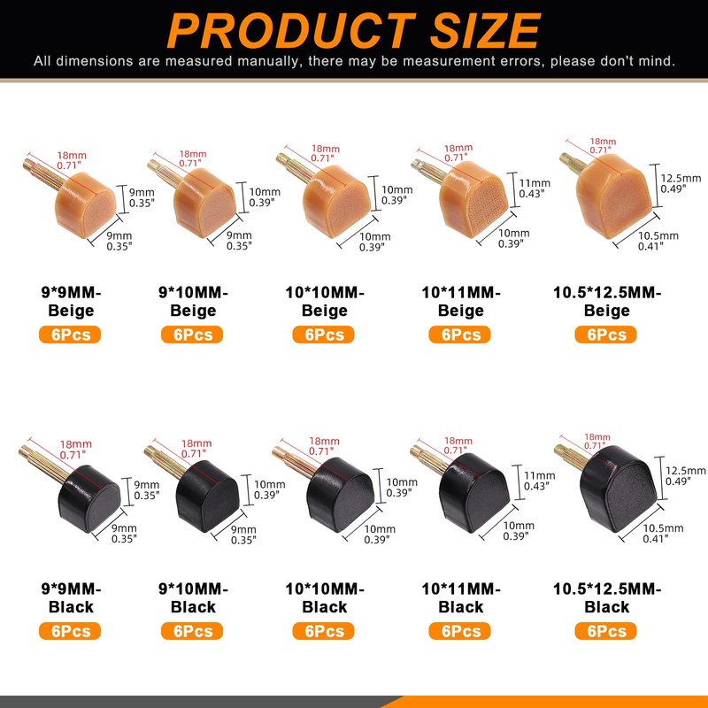 30 Pairs High Heel Replacement Tips U Shaped Heel Repair