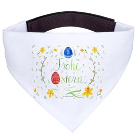Mr. & Mrs. Panda Dog Bandana M Happy Easter - Easter Gifts, Easter Decoration, Gift for Easter, Willow Kitten Lettering, Easter Decoration, Easter Bunny, Easter Nest, Medium, Easter Egg, Easter Flower, Middle