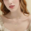 POPLYKE Sterling Silver Initial Alphabet Letter Script Name Pendant Chain