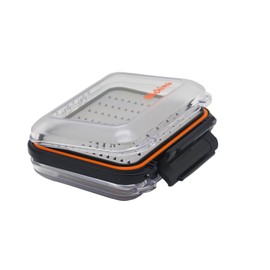 Alichino Fly Box for Fly Files Ice Jig Box Two Sided Waterproof Fly Fishing Box for Nymphs and Streamers (Grey Foam Insert, S 4.9 * 4 * 1.6 Inch)