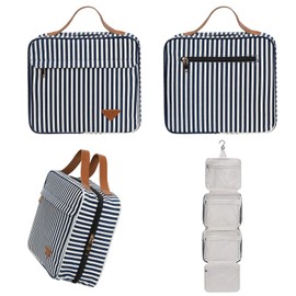 Toiletry Bag Travel Hanging Makeup Bag Wash Bag with Hanging Hook Waterproof Large Cosmetic Organizer for Travel and Bathroom Shower, Gifts for Women and Girls