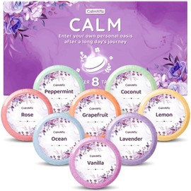CalmNFiz Shower Steamers 8 Pack - Organic & Natural Essential Fragrances for Teens and Adults - Stocking Stuffers, White Elephant, Birthday, Christmas Small Gifts for Women Who Have Everything