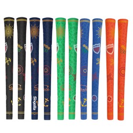 Golf Grips, Wood Iron, Grip Replacement, Non-Slip, No Backline, All Weather Performance, Rubber Material, Singelila, Multicolored, Set of 8 (Green, 8)