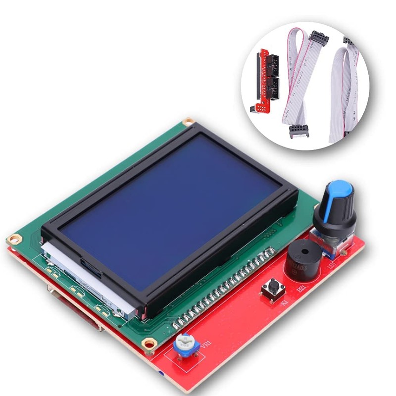 Plyisty 12864 LCD Graphic Smart Display Controller Board, 3D Printer