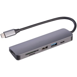 Callstel USB Hub: 6-in-1 Docking Station, 4K HDMI, USB-C, PD up to 100 W, 2x USB-A 3.2/2.0 (Docking Station USB 3.0, HDMI USB Hub)