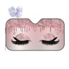Pretty Eyelash Rose Gold Pink Windshield Sun Shade, Car Front