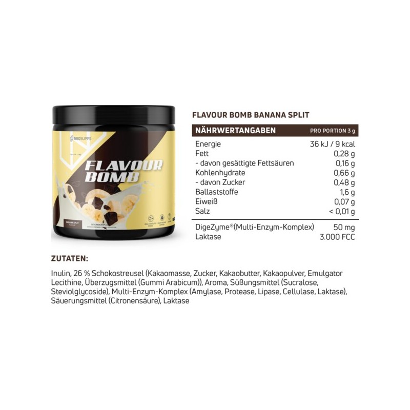 네오서프스 Neosupps 향 풍미 파우더 바나나 스플릿맛 250g Neosupps Flavor