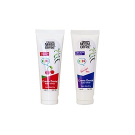bienestar NEEM ERFRE Crema dental natural en gel infantil con Xilitol | sin fluor, LESS, LSS | 50 gr | (Mixta 2 sabores, Individual)