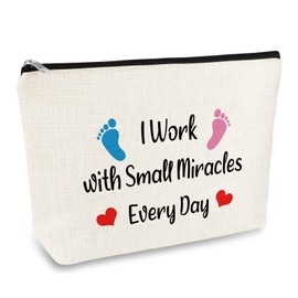 Midwife Gift Labor Delivery Nurse Gifts Makeup Bag Midwife Thank You Gift Cosmetic Bag Doula Nurse Gift OBGYN Doctor Appreciation Gift Nurse's Day Birthday Mother's Day Gift for Midwife Travel Pouch