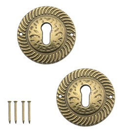 DGHAOP 5PCS Zinc Alloy Decorative Vintage Keyhole Cover Suitable for Locked Door/Box/Cupboards/Drawers