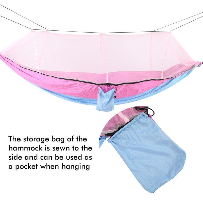 Single Double Camping Hammock with Mosquito Net Portable Lightweight Tree