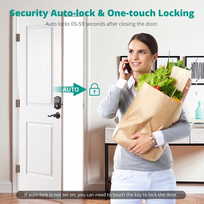 AkaGear Keyless Entry Door Lock with Fingerprint - Smart Door