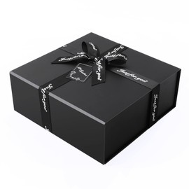 JiaWei Gift Box 21 x 19 x 8.8cm, Gift Box with Bow, Magnetic Gift Box with Lid, Luxury Gift Box, Gift Box, Wedding